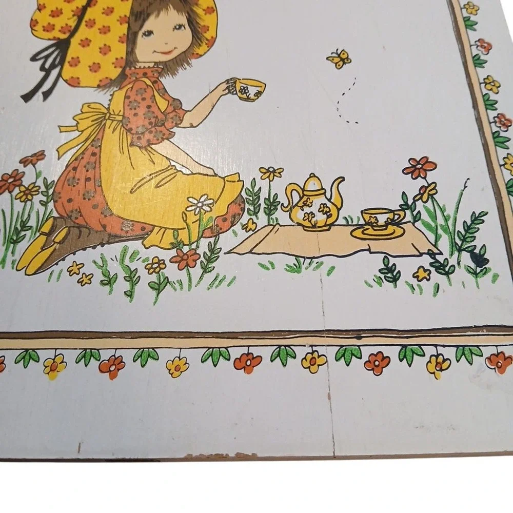 Vtg Enesco‎ Holly Hobbie Cutting Board 